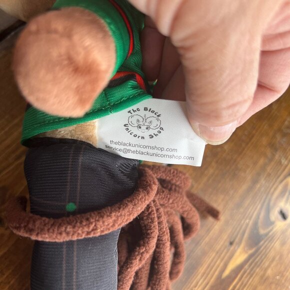 The Black Unicorn Doll Plush Dreds Boy Green Shirt Stuffed Animal - Picture 7 of 10